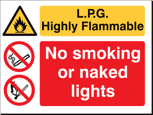 L.P.G. Highly Flammable 480 x 350mm Sign L.P.G. Highly Flammable 480 x 350mm Sign