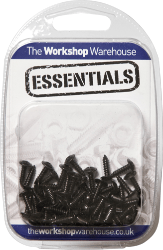 6 x 1/2" Black Flanged Pozi Head Screws 3.5 x 13mm Fasteners black flanged pozi head screws - 6 x 1/2" Flanged Fasteners