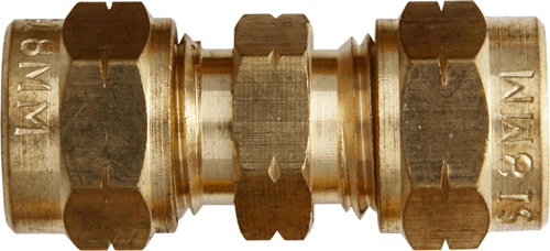 ASS. BRASS TUBE COUPLINGS MET 4-12MM ASS. BRASS TUBE COUPLINGS MET 4-12MM