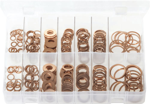 Assorted Copper Diesel Injector Washers 250 Pc Diesel Injector Washers – Copper | Assorted Box | My Store