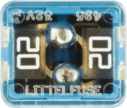 Littelfuse blue JCASE cartridge fuse 40A front view