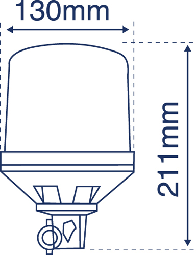 Beacon LAP Rotating DIN Mount Amber Beacon LAP Rotating DIN Mount Amber