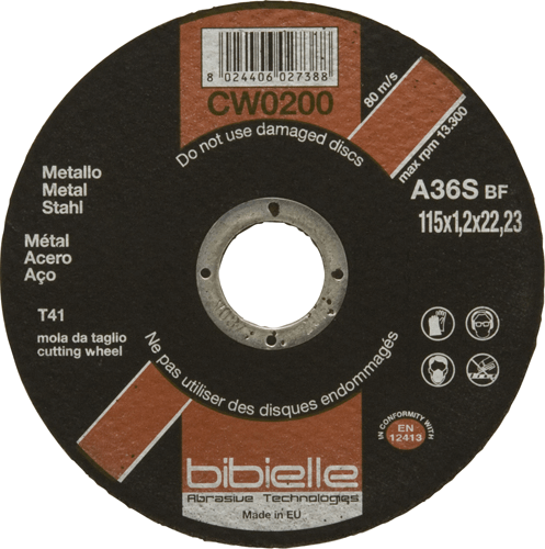 BIBIELLE Cutting Discs Flat 125 x 1.2 BIBIELLE Cutting Discs Flat 125 x 1.2
