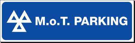 MOT Parking 150 x 480mm Sign MOT Parking 150 x 480mm Sign