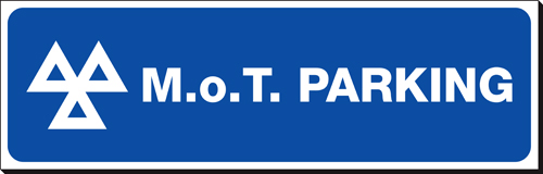 MOT Parking 150 x 480mm Sign MOT Parking 150 x 480mm Sign