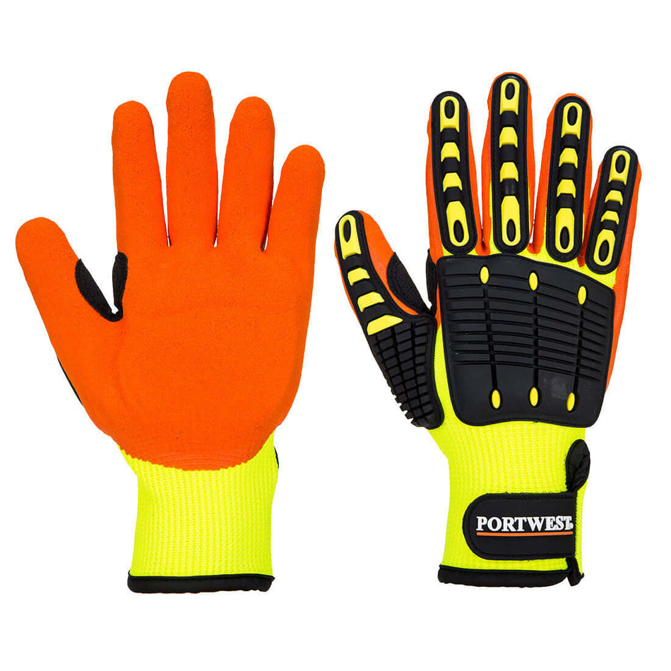 PORTWEST Impact 13 Nitrile Reinforced Palm Glove Yellow/Orange - S-XXL PORTWEST Impact 13 Nitrile Reinforced Palm Glove Yellow/Orange - S-XXL for Maximum Protection
