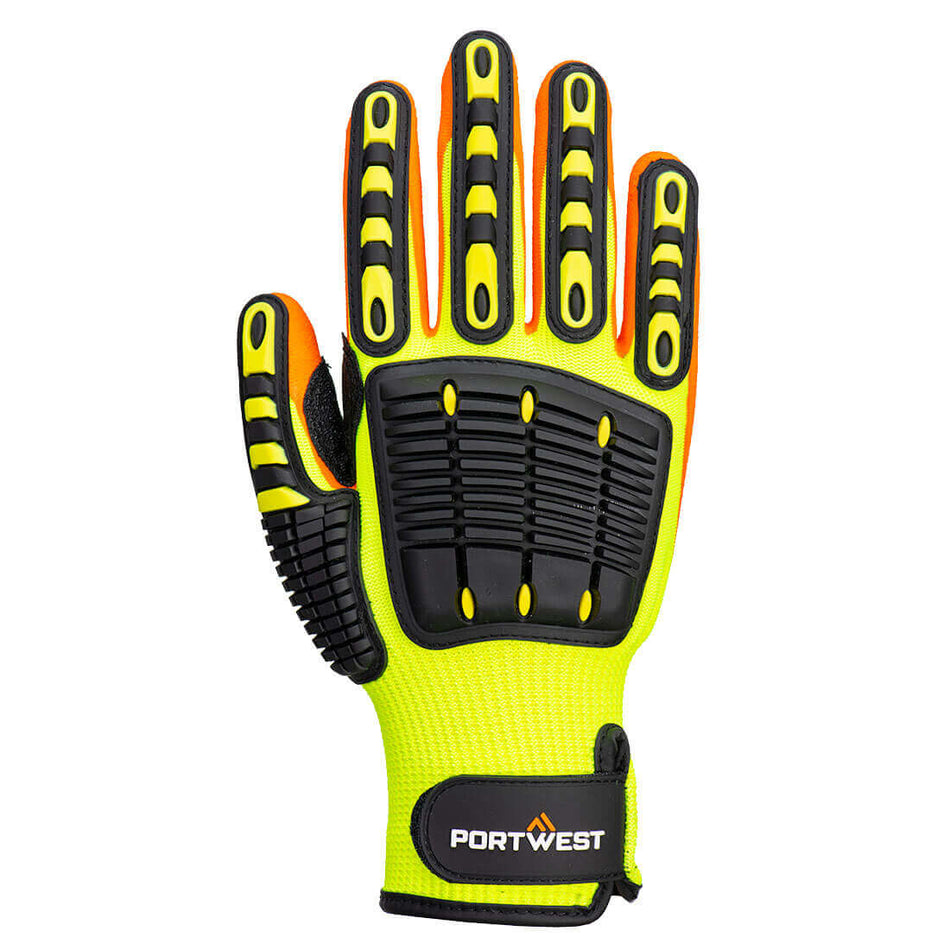 PORTWEST Impact 13 Nitrile Reinforced Palm Glove Yellow/Orange - S-XXL PORTWEST Impact 13 Nitrile Reinforced Palm Glove Yellow/Orange - S-XXL for Maximum Protection