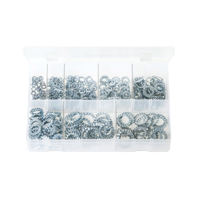 Assorted Lock Washers Serrated External 440 Pc