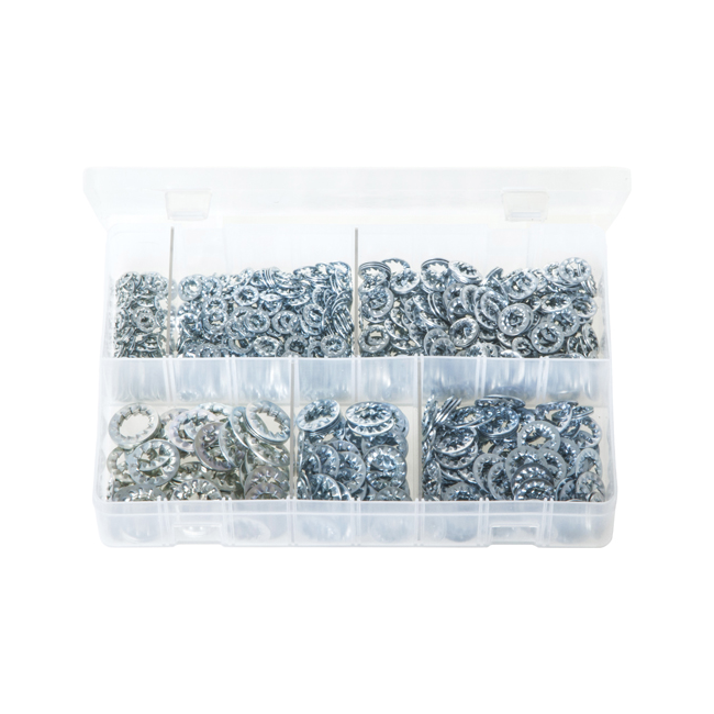 Assorted Lock Washers Serrated Internal 800 Pc