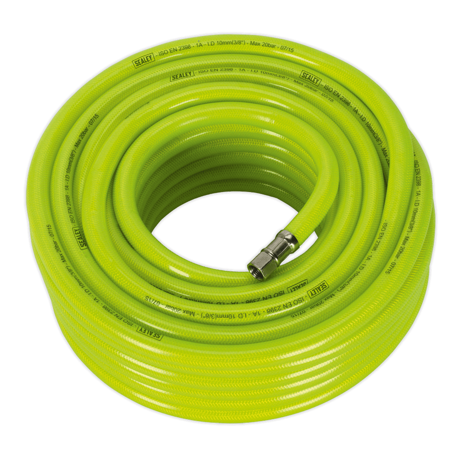 Sealey Hi-Vis Air Hose 20m x 10mm 1/4bsp Sealey Hi-Vis Air Hose 20m x 10mm 1/4bsp