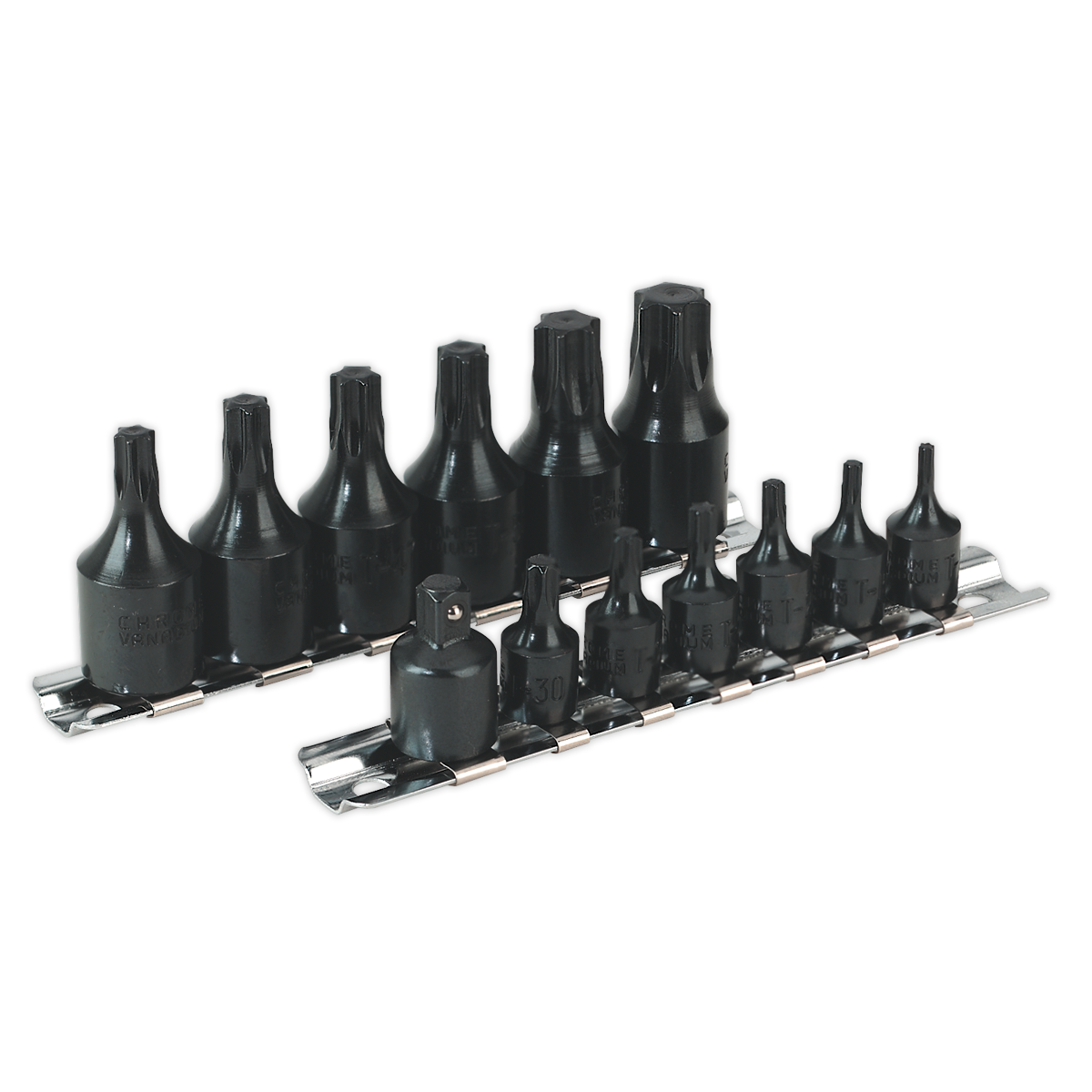 Sealey TRX-Star Socket Bit Set 13pc 1/4" & 3/8"Dr Sealey TRX-Star Socket Bit Set 13pc 1/4" & 3/8"Dr