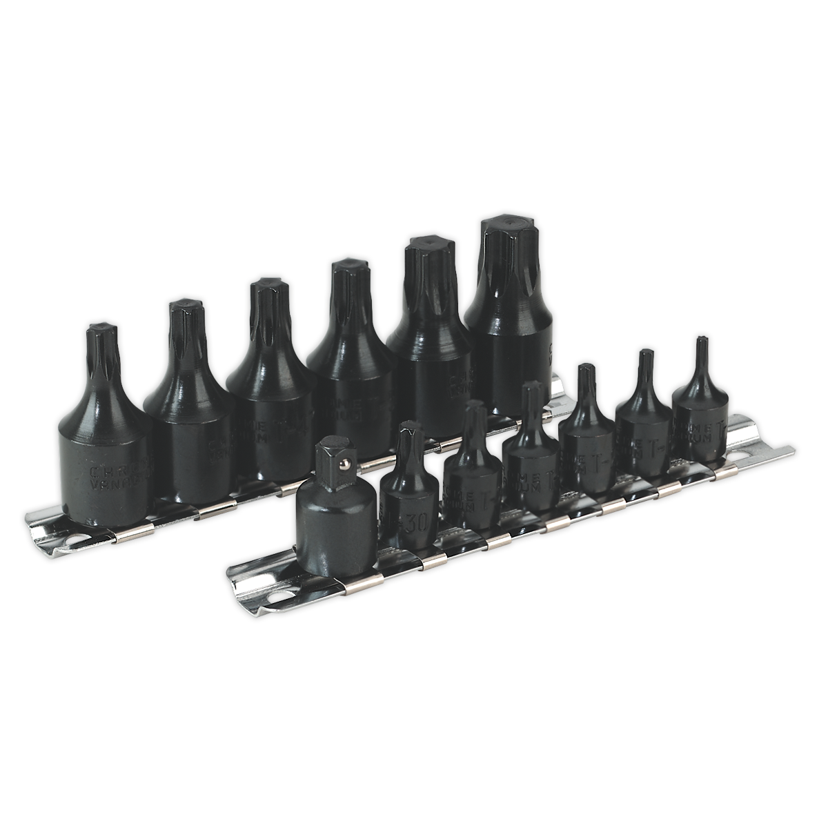 Sealey TRX-Star Socket Bit Set 13pc 1/4" & 3/8"Dr Sealey TRX-Star Socket Bit Set 13pc 1/4" & 3/8"Dr