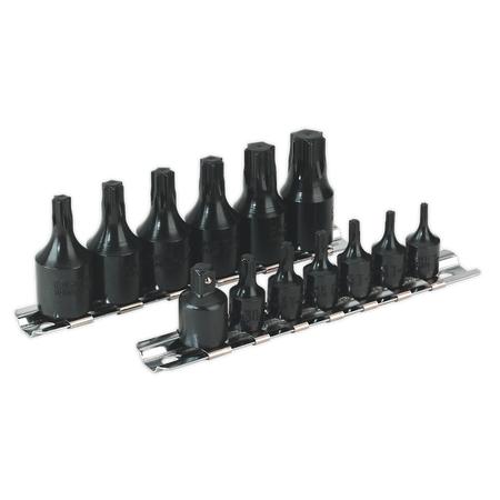 Sealey TRX-Star Socket Bit Set 13pc 1/4" & 3/8"Dr Sealey TRX-Star Socket Bit Set 13pc 1/4" & 3/8"Dr