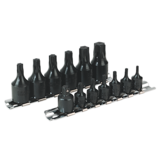 Sealey TRX-Star Socket Bit Set 13pc 1/4" & 3/8"Dr Sealey TRX-Star Socket Bit Set 13pc 1/4" & 3/8"Dr