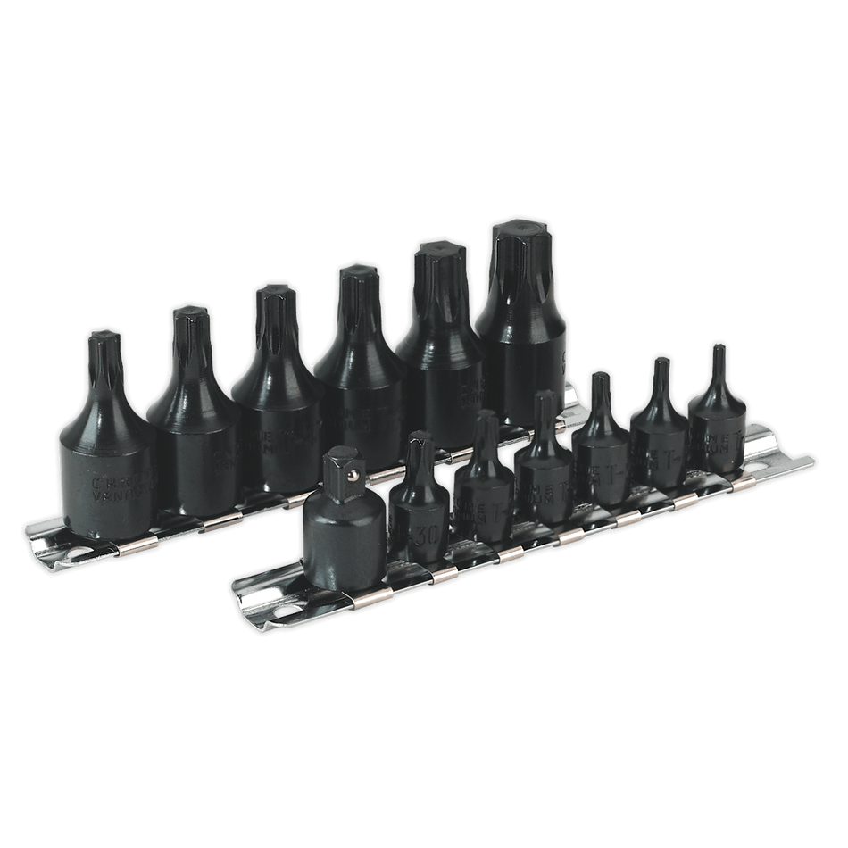 Sealey TRX-Star Socket Bit Set 13pc 1/4" & 3/8"Dr Sealey TRX-Star Socket Bit Set 13pc 1/4" & 3/8"Dr