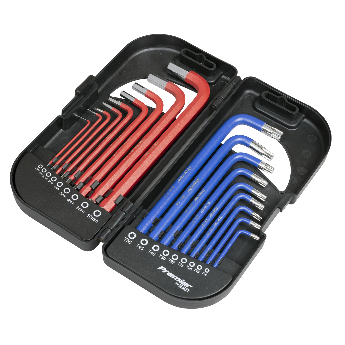 Sealey Long Anti-slip TRX-Star Hex Key Set 18pc anti-slip TRX-Star hex key set - 18pc Professional Tools