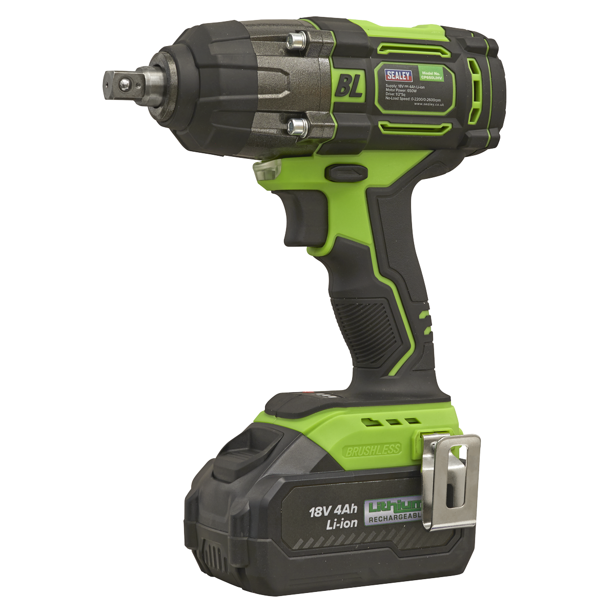 Sealey Cordless Impact Wrench 18V 4Ah 1/2"dr Sealey Cordless Impact Wrench 18V 4Ah 1/2"dr
