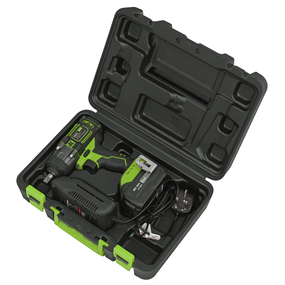 Sealey Cordless Impact Wrench 18V 4Ah 1/2"dr Sealey Cordless Impact Wrench 18V 4Ah 1/2"dr