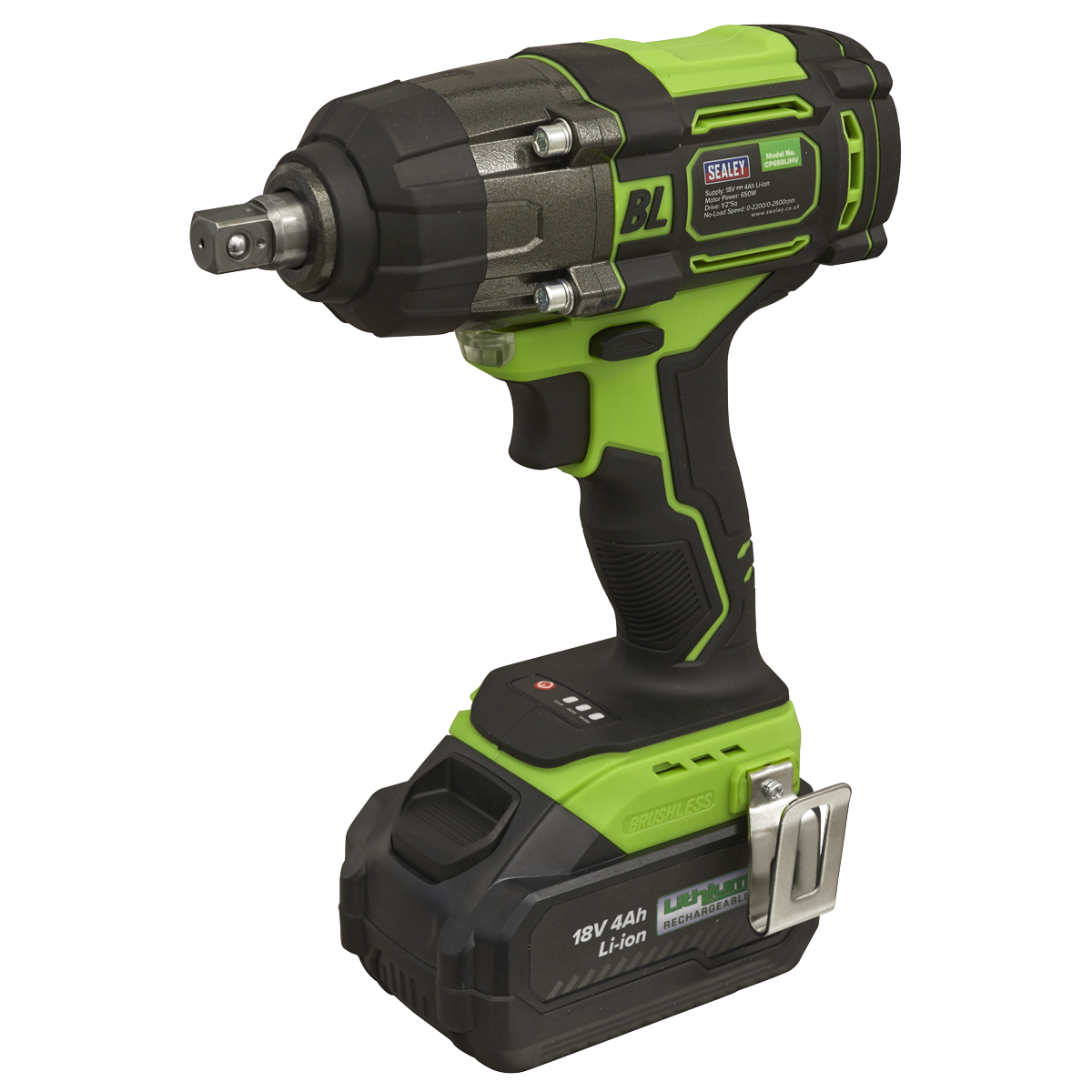 Sealey Cordless Impact Wrench 18V 4Ah 1/2"dr Sealey Cordless Impact Wrench 18V 4Ah 1/2"dr