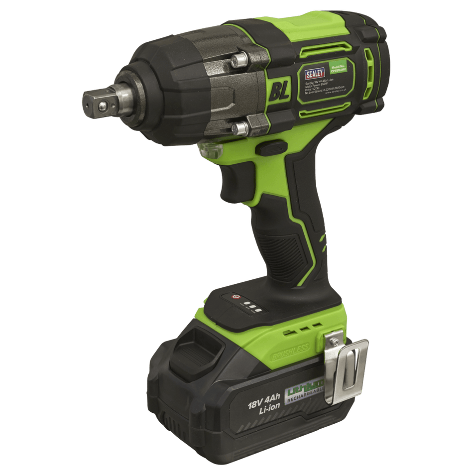 Sealey Cordless Impact Wrench 18V 4Ah 1/2"dr Sealey Cordless Impact Wrench 18V 4Ah 1/2"dr