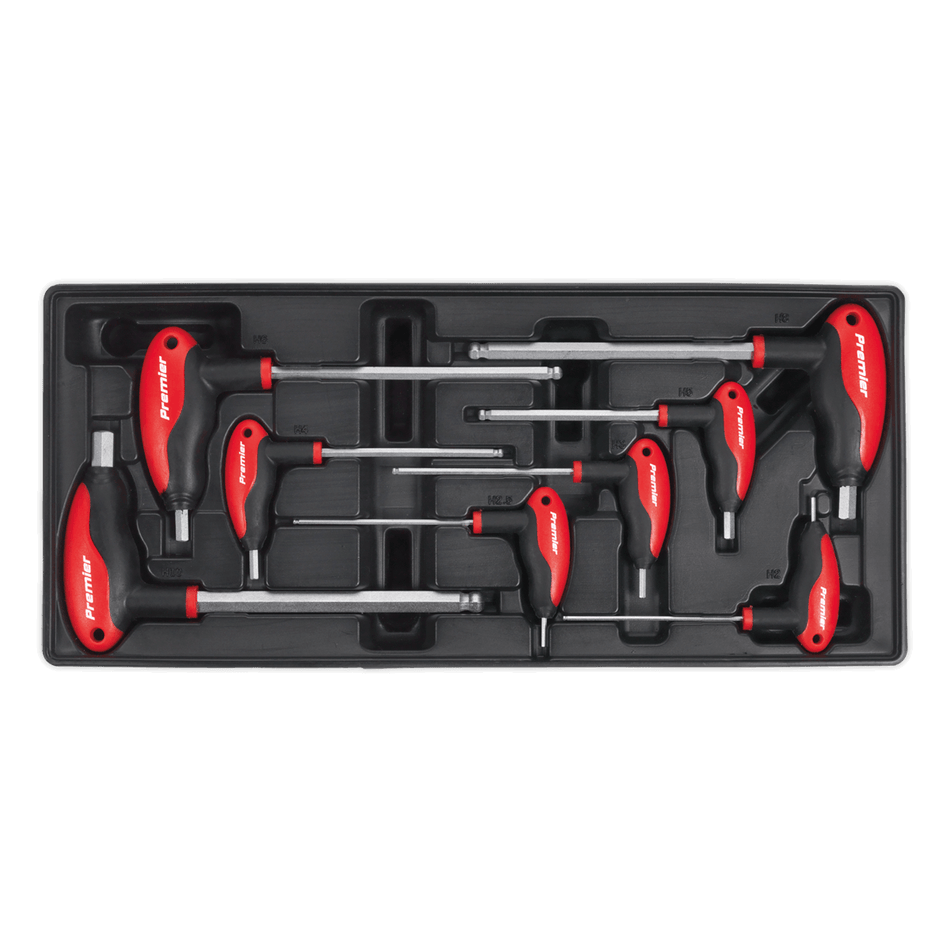 Tool Tray with T-Handle Ball End Hex Key Set 8pc Tool Tray with T-Handle Ball End Hex Key Set 8pc
