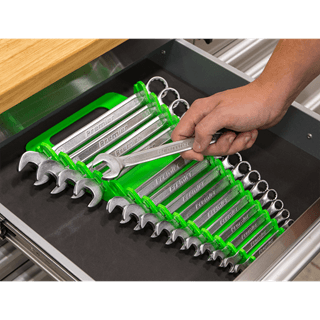 Spanner Rack Capacity 15 Spanners Hi-Vis Green Spanner Rack Capacity 15 Spanners Hi-Vis Green - Premier Tools