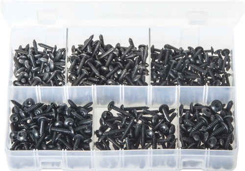 Assorted Self-Tappers Black Flanged Torx 450 Pc Assorted Self-Tappers Black Flanged Torx 450 Pc