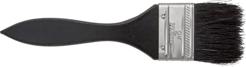 Close-up of a paint brush from the Assorted Paint Brush Set with a phosphate finish.