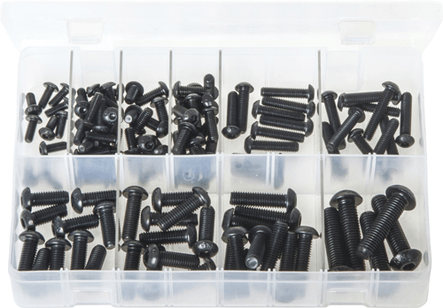 Assorted Socket Screws Button Head 10.9 Metric 115 Pc Assorted Socket Screws Button Head 10.9 Metric 115 Pc
