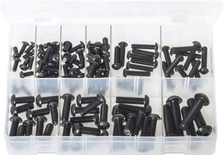 Assorted Socket Screws Button Head 10.9 Metric 115 Pc Assorted Socket Screws Button Head 10.9 Metric 115 Pc