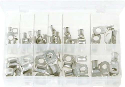 Assorted Copper Tube Terminals - 40pc Box Assorted Copper Tube Terminals 40pc Box | Electrical Connector Kit