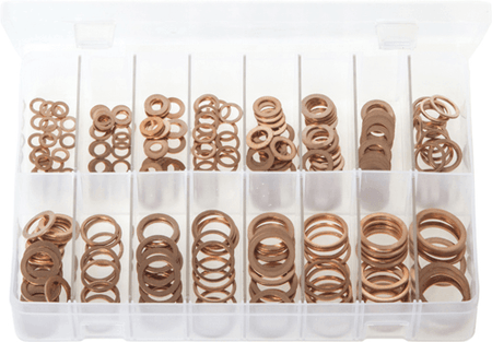 ASSORTED COPPER COMPRESSION WASHERS ASSORTED COPPER COMPRESSION WASHERS