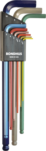 BONDHUS Ball End Hex Key Set 9pc Metric Long BONDHUS Ball End Hex Key Set 9pc Metric Long