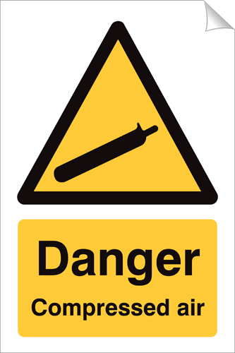 Danger Compressed Air 240 x 360mm Sticker Danger Compressed Air 240 x 360mm Sticker