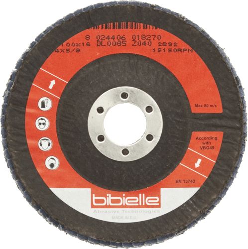 BIBIELLE Flap Discs Zirc Concl 115mm P80 BIBIELLE Flap Discs Zirc Concl 115mm P80 | Zirconium Flap Disc