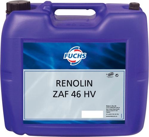 FUCHS 'Renolin' ZAF 46 HV Hyd & Lube Oil 20L FUCHS 'Renolin' ZAF 46 HV Hyd & Lube Oil 20L