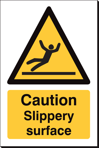 Caution Slippery Surface 240 x 360mm Sign Caution Slippery Surface 240 x 360mm Sign for Safety