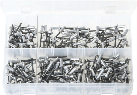 Assorted Rivets Sealed Aluminium 200 Pc Assorted Rivets Sealed Aluminium 200 Pc