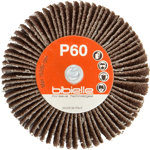 BIBIELLE Abrasive Flap Wheel 60 x 30mm P80 6mm Shank BIBIELLE Abrasive Flap Wheel 60 x 30mm P80 6mm Shank