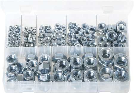 Assorted Steel Nuts M4 - M16 275 Pc Assorted Steel Nuts M4 - M16 275 Pc