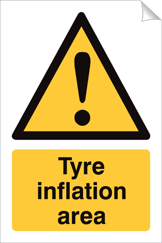 Tyre inflation area 240 x 360mm Sticker Tyre inflation area 240 x 360mm Sticker