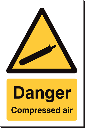Danger Compressed Air 240 x 360mm Sign Danger Compressed Air 240 x 360mm Sign - Safety Signage