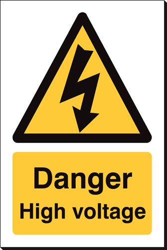 Danger High Voltage 240 x 360mm Sign Danger High Voltage 240 x 360mm Sign for Electrical Safety