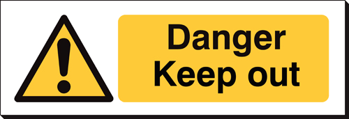 Danger Keep Out 120 x 360mm Sign Danger Keep Out 120 x 360mm Sign - Caution Safety Warning