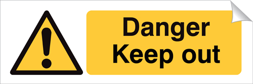 Danger Keep Out 120 x 360mm Sticker Danger Keep Out 120 x 360mm Sticker - Safety First!