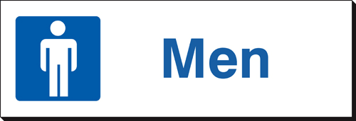 Men Sign 120 x 360mm 120 x 360 mm sign - High Quality and Durable