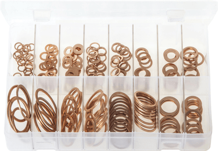 Assorted Copper Sealing Washers BSP & IMP 225 Pc Assorted Copper Sealing Washers BSP & IMP 225 Pc