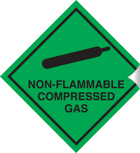 Non-Flammable Compressed Gas 100 x 100 Sticker Non-Flammable Compressed Gas 100 x 100 Sticker