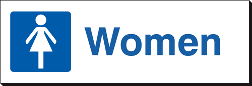 Women 120 x 360mm Sign Women 120 x 360mm Sign