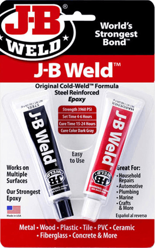 JB Weld Original Cold Weld Epoxy Adhesive 2 x 28g Tubes JB Weld Original Cold Weld Epoxy Adhesive 2 x 28g Tubes